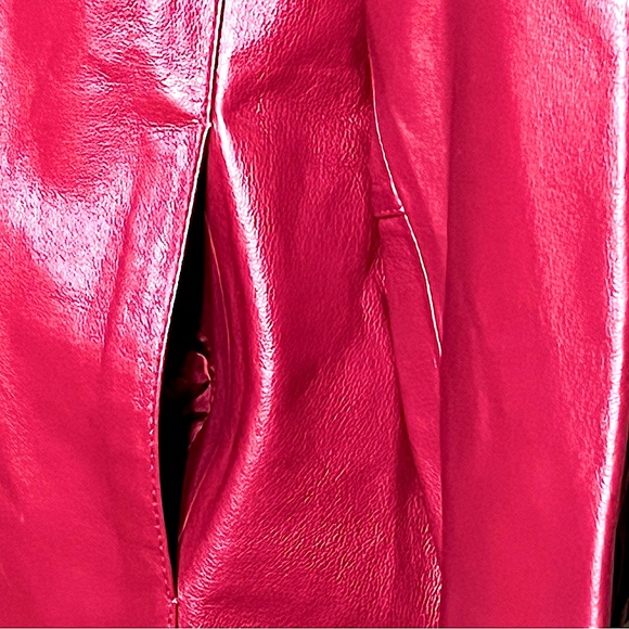 EAST 5th Women’s Effortlessly Chic Red Leather Jacket Sz XLP Minimalist Luxe - Picture 5 of 11